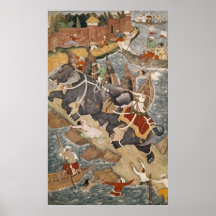 Akbar Tames the Savage Elephant, Hawa'i Print