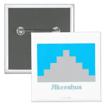 Akershus flag with name pin