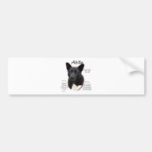 Akita (blk) History Design Bumper Sticker