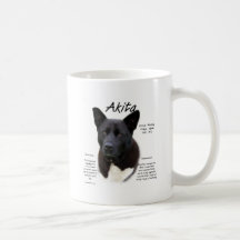 Akita (blk) History Design Mug