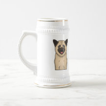 Akita Dog Cartoon Portrait Mug