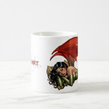 Al Rio Art Devil Girl (taking a nap) Coffee Mugs