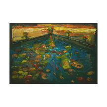 Ala Moana Pond Stretched Canvas Print