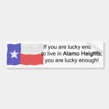 Alamo Heights Lucky Bumper Sticker