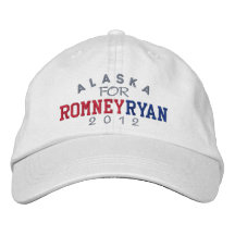 Alaska Mitt Romney Paul Ryan 2012 Embroidered Baseball Cap