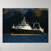 Alaska Ocean, Factory Trawler in Dutch Harbour, AK Print