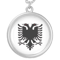 Albania Double Headed Eagle Silver Necklace necklaces