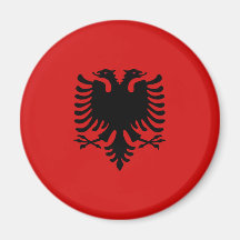 Albania Fisheye Flag Magnet