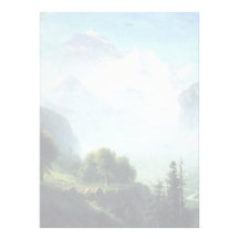 Albert Bierstadt staubbach falls near lauterbrunne Personalized Invites