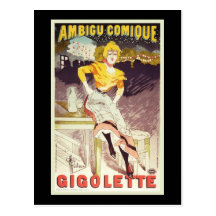 Albert Guillaume Ambigu Comique Gigolette Post Card