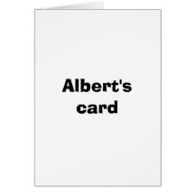 Albert's card