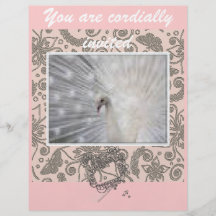 Albino Peacock Floral Celebration Full Color Flyer