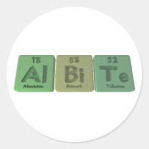 Albite-Al-Bi-Te-Aluminium-Bismuth-Tellurium Stickers