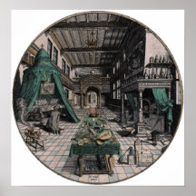 Alchemist's Laboratory - Heinrich Khunrath - 1595 Print