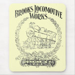 Alco -Brooks Locomotive Works Logo 1899 Mousepads