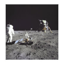 Aldrin Looks Back at Tranquillity Base Canvas Print