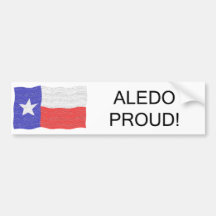 Aledo Proud Bumper Sticker