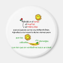 Alérgico al lunes refrigerator magnets