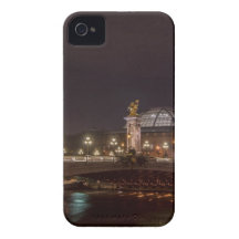 Alexander bridge and grand palais at night Paris Coque iPhone 4 Case-Mate
