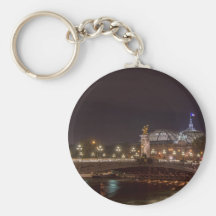 Alexander bridge and grand palais at night Paris Porte-clefs