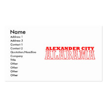 Alexander City, Alabama Design Business Card Template
