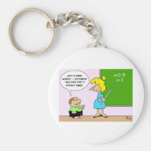 algebra kid teacher yesterday x equals two keychain