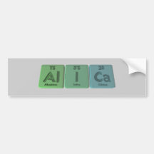Alica as Aluminium Iodine Calcium Bumper Sticker