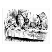 Alice at the Mad Tea Party Postcards