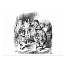Alice in Wonderland and Dodo Bird Postcard