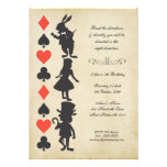 Alice in Wonderland Cards Tea Party Birthday Personalized Announcements