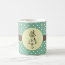 Alice in Wonderland Polka Dots Coffee Mugs