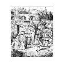 Alice in Wonderland: Queen of Hearts & First Knave Postcard