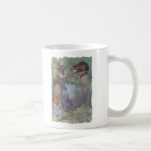 Alice meets Cheshire Cat Coffee Mugs