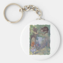 Alice meets Cheshire Cat Key Chains