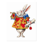 ALICE'S WHITE RABBIT IN WONDERLAND POST CARD