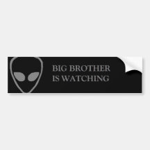 alien big brother is watchin bumper sticker