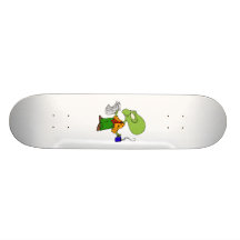 Alien Business Man with Coffee Custom Skateboard