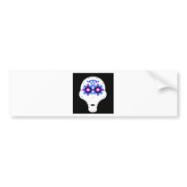 alien candy skull bumper stickers