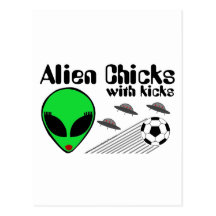 Alien Chicks Postcard