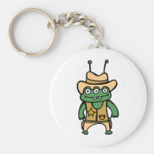 Alien Cowboy Keychains