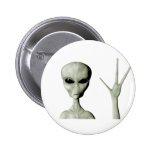 Alien greeting pin