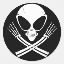 alien jolly rodger sticker
