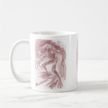 Alien Monster with a Chainsaw Hand *Tinted* Al Rio Coffee Mugs