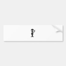 Alien Peace Bumper Stickers