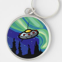Alien Spaceship Key Chain