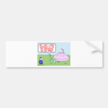aliens saucer pets dinosaurs bumper sticker