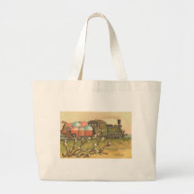 All Aboard ! The Easter Train ! Canvas Bags