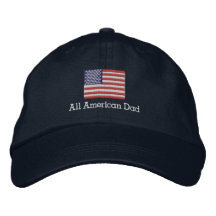 All American Dad Flag Hat Embroidered Baseball Caps