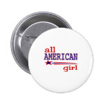All American girl Pinback Buttons