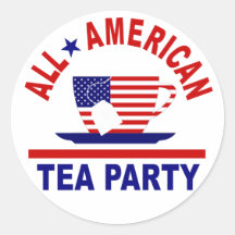 All American Tea Party Patriotic Sticker